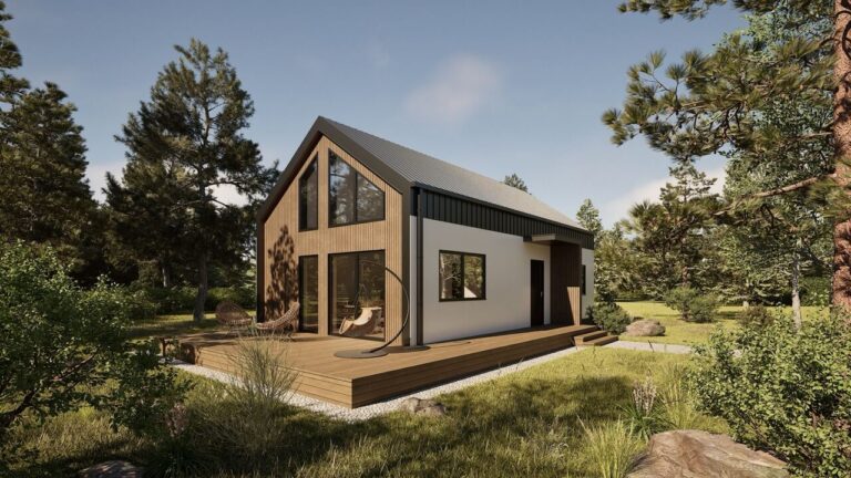 Modulaire woning 70m² - Exterieur zijkant
