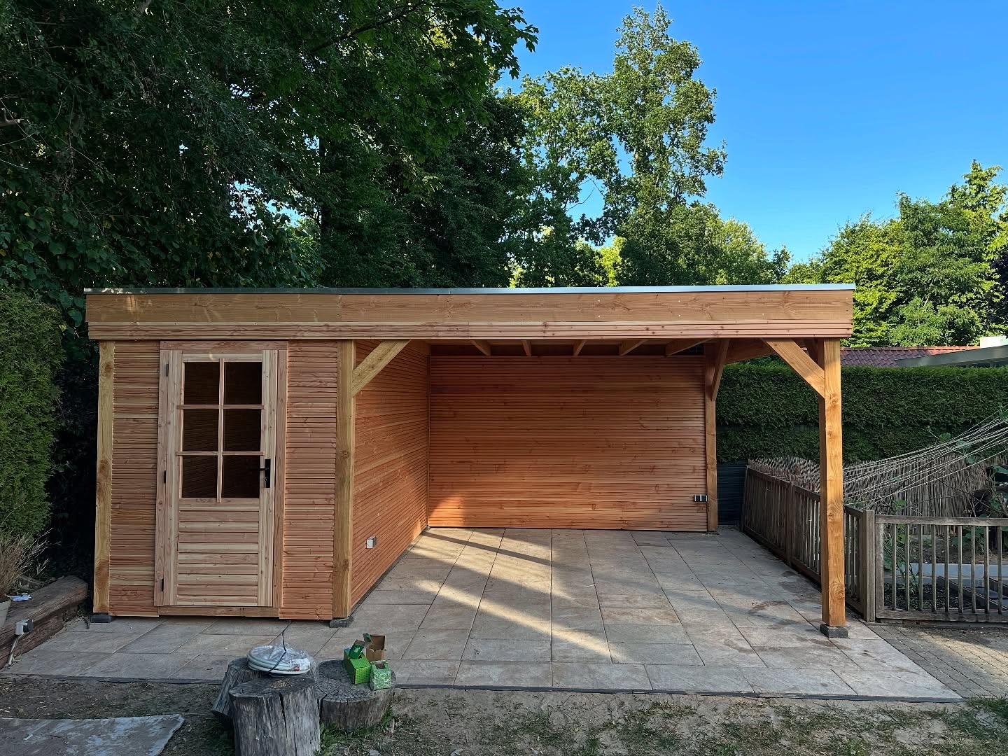 Houten overkapping op maat